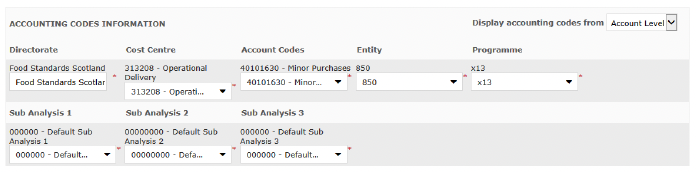 user role – Financial – Account Summary ‘ – Search Criteria – search results.