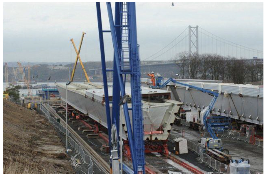Picture showing construction of the Queensferry crossing.