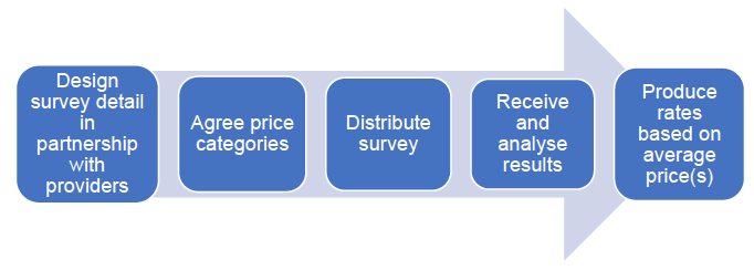 Figure 3: Overview of process – Survey (Prices)
