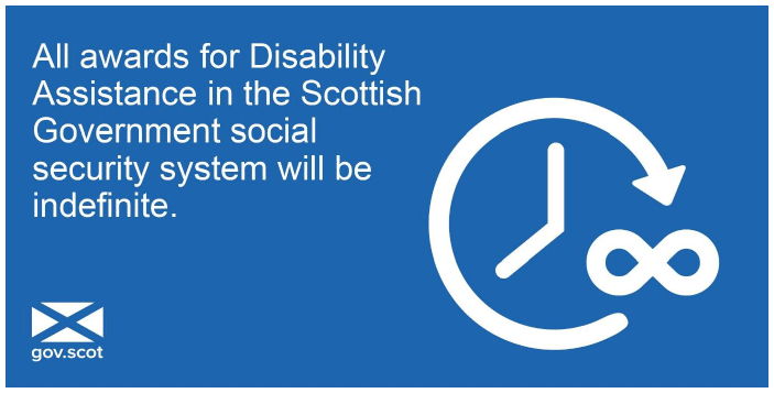 Tweet 11 - All awards for Disability Assistance in Scottish Government social security system will be indefinite