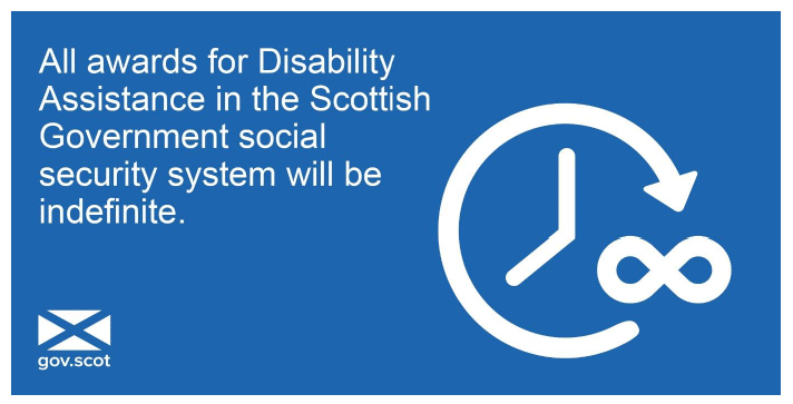Tweet 10 - All awards for Disability Assistance in Scottish Government social security system will be indefinite