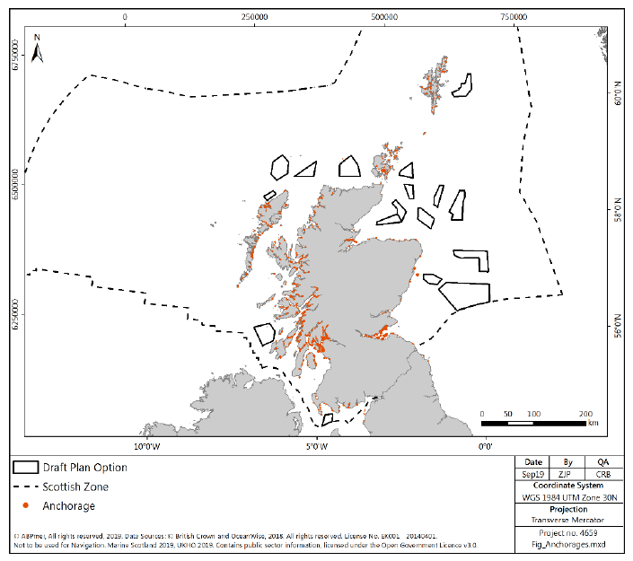 Figure 25 Anchorages in Scottish waters