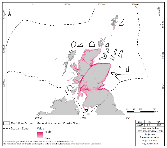 Figure 35 Tourism activity density in Scotland