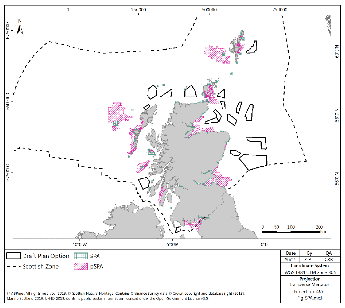 Figure 37 Special Protection Areas with marine or coastal elements