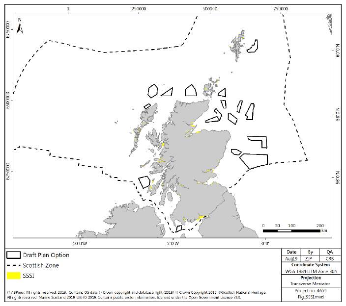 Figure 39 Sites of Special Scientific Interest with marine or coastal elements