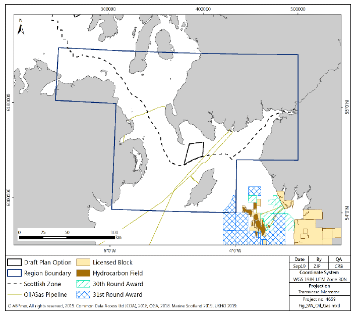 Figure 61 South West region: oil and gas infrastructure