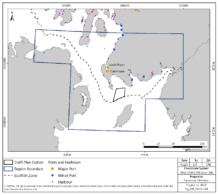 Figure 72 South West region: ports and harbours