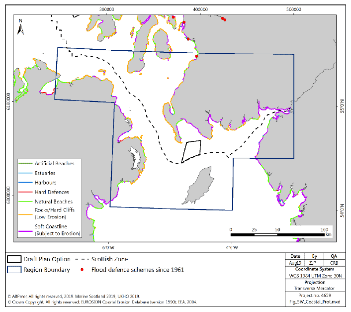 Figure 74 South West region: coastal and flood protection schemes