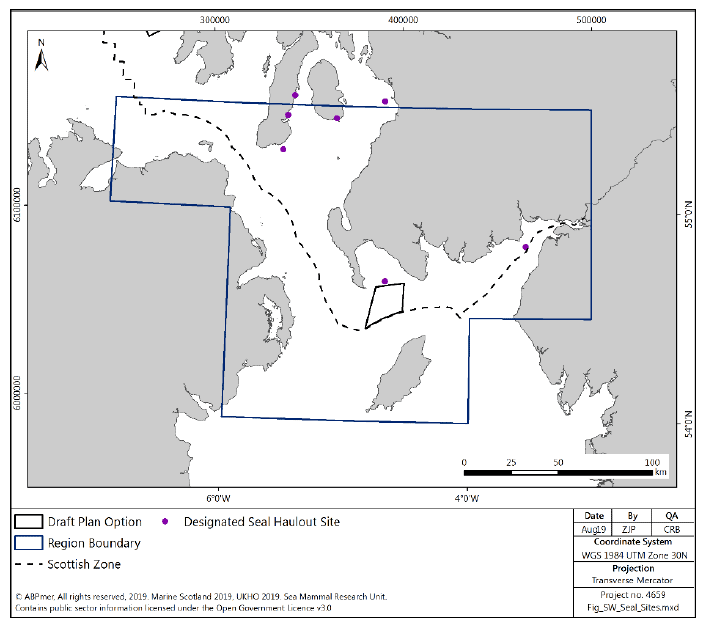 Figure 90 South West region: seal haulout sites and grey seal pupping sites