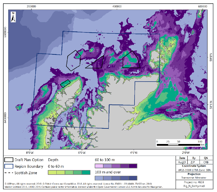 Figure 142 North region: Banded water depth
