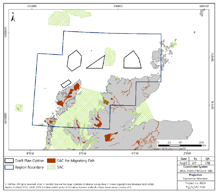 Figure 170 North region: marine and coastal SAC sites