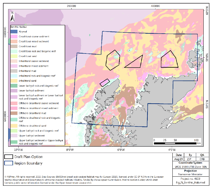 Figure 175 North region: benthic habitats