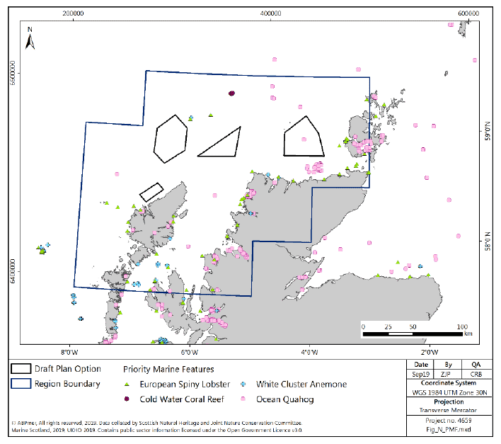 Figure 176 North region: records of benthic PMF