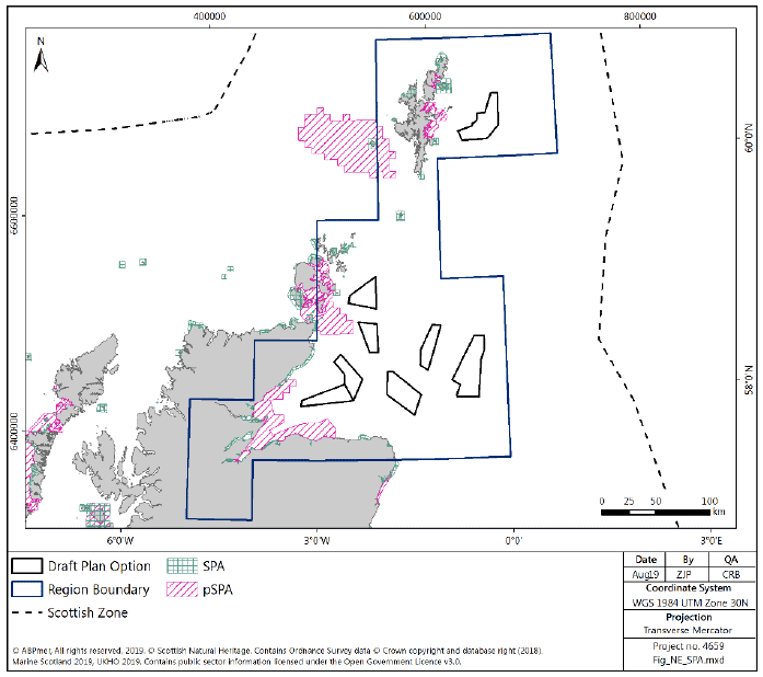 Figure 217 North East region: marine and coastal SPA sites