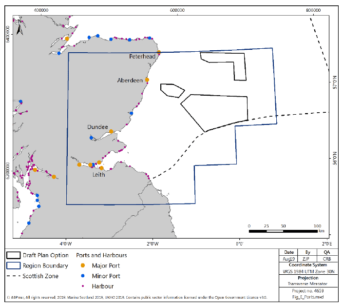 Figure 244 East region: ports and harbours