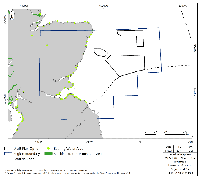 Figure 260 East region: bathing water protected areas