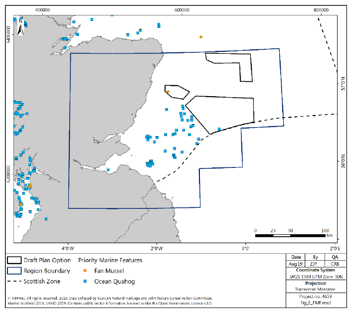Figure 262 East region: records of benthic PMF