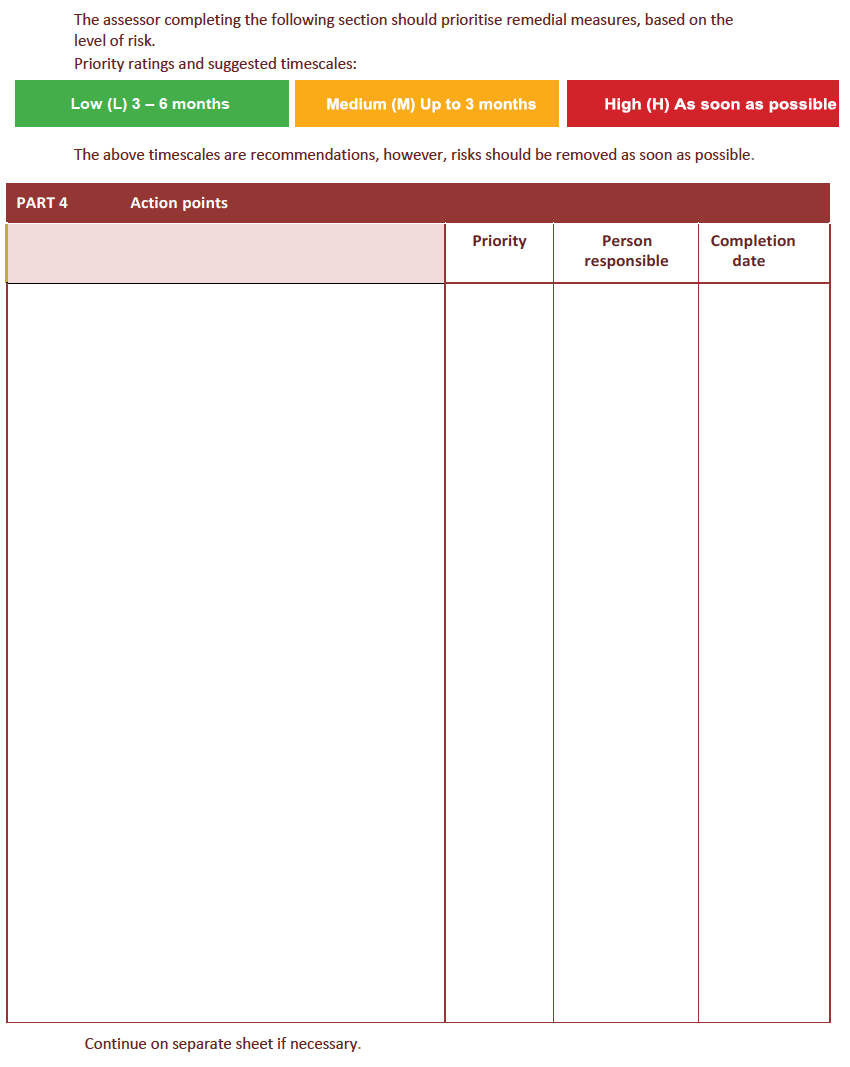 Fire Safety Risk Assessment Template