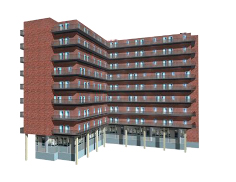 a large block of flats 