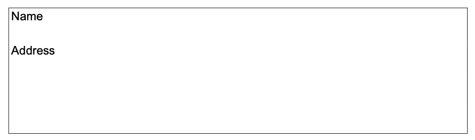Image of table within the application form to provide the name and address of landlord if the first applicant is a tenant.
