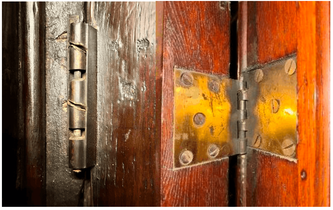 Image of a worn hinge