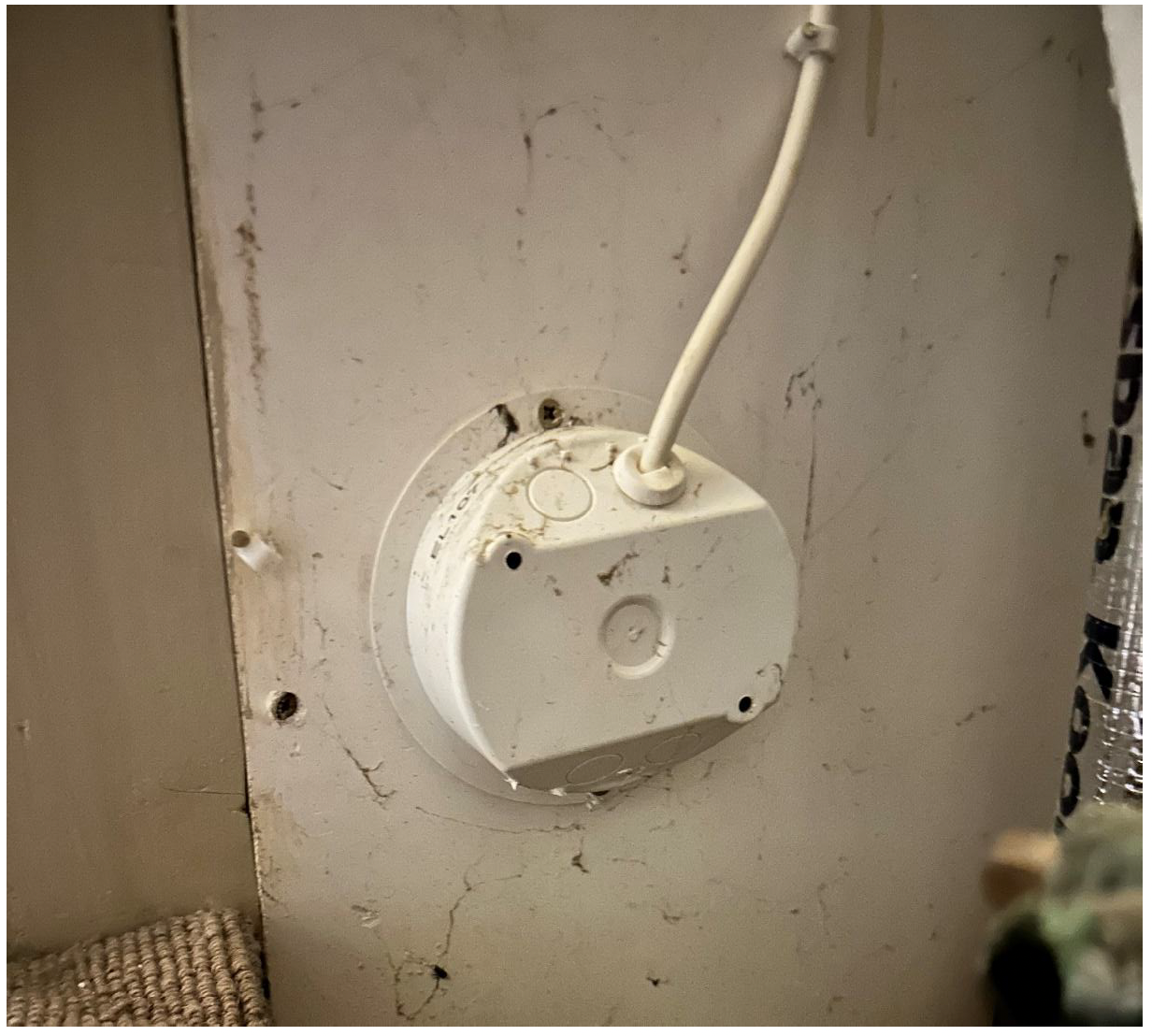 Rear of low level emergency lighting