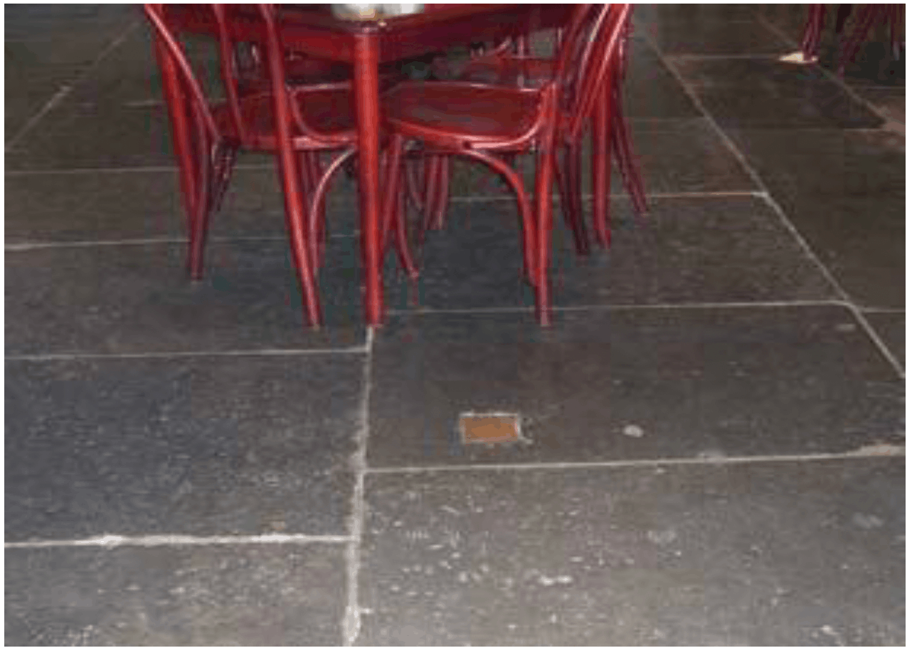 Traditional flagstone floor re-laid in converted category A listed building
