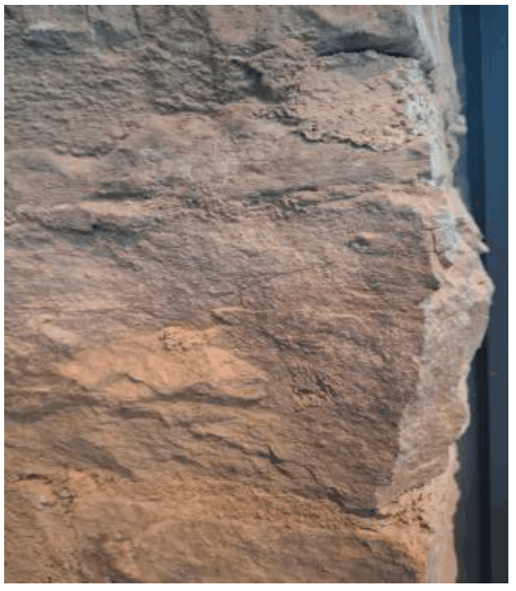 Example of the uneven surface of the internal face of stone walls which can be difficult to seal or close off to prevent sound leakage or flanking sound transmission