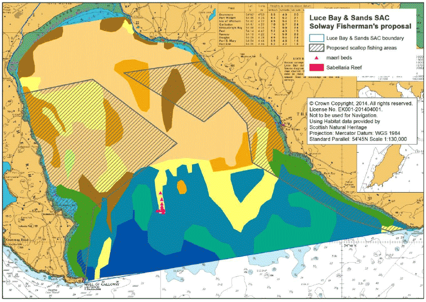 Figure 13.1: Alternate proposal from fishermen for Luce Bay SAC Figure 13.1: Alternate proposal from fishermen for Luce Bay SAC