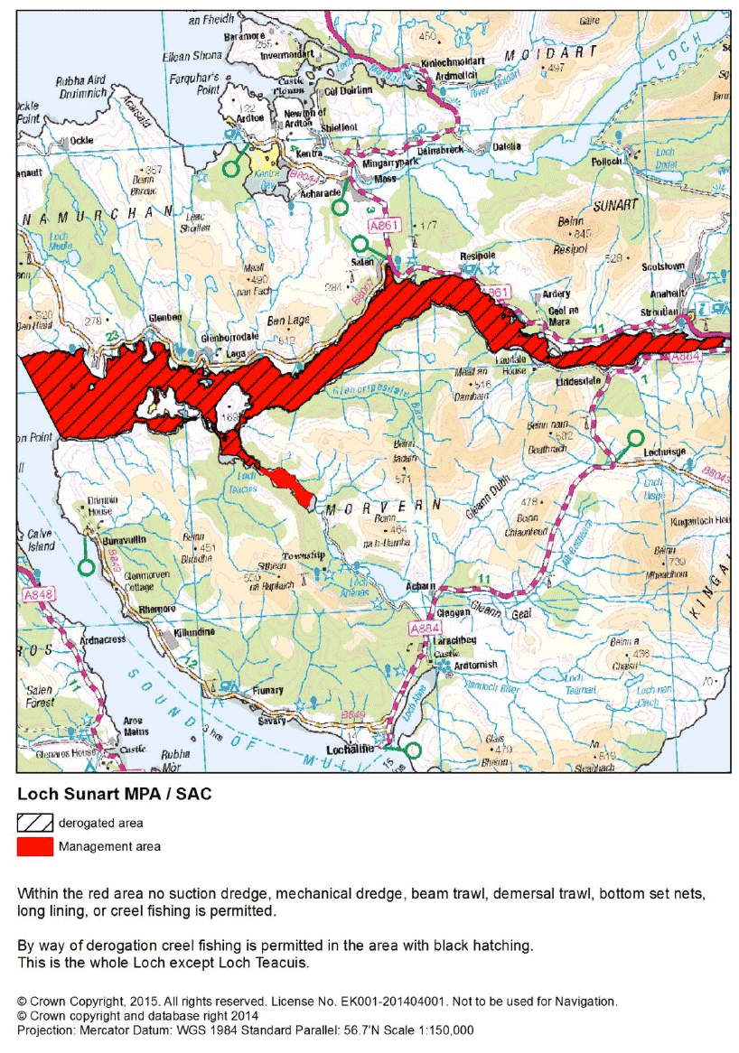 Figure A10.1 – Map of proposed measures – Loch Sunart MPA / SAC Figure A10.1 – Map of proposed measures – Loch Sunart MPA / SAC