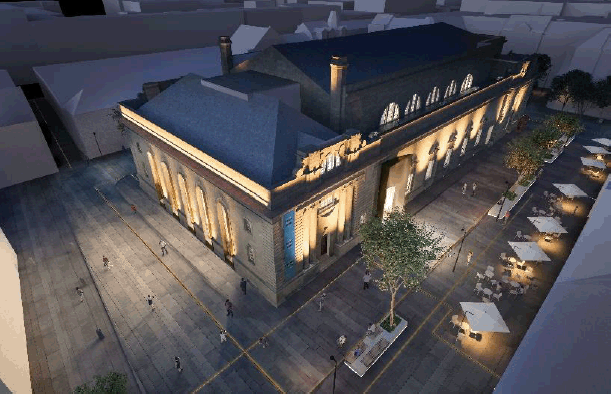 Artists impression of the exterior of the refurbished City Hall