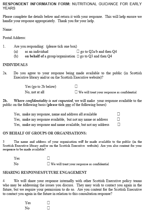 Response Form