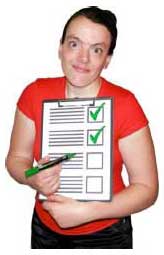 person with checklist