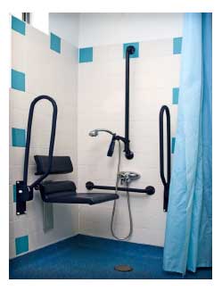 shower room with seat