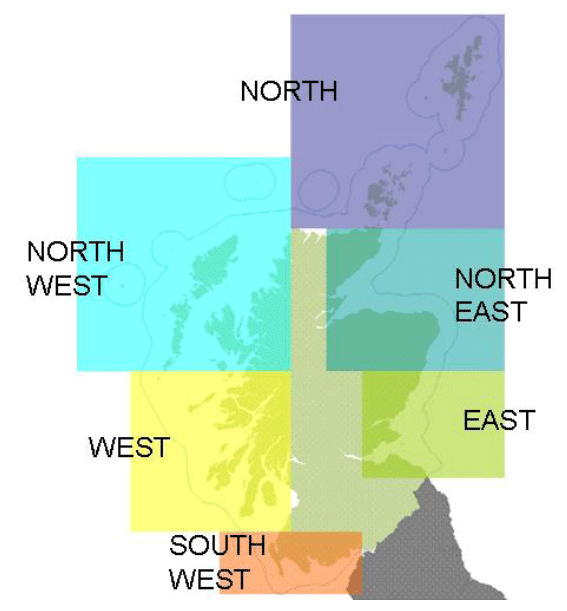 Fig.1 Scottish Offshore Renewable Energy Regions (SORERs)