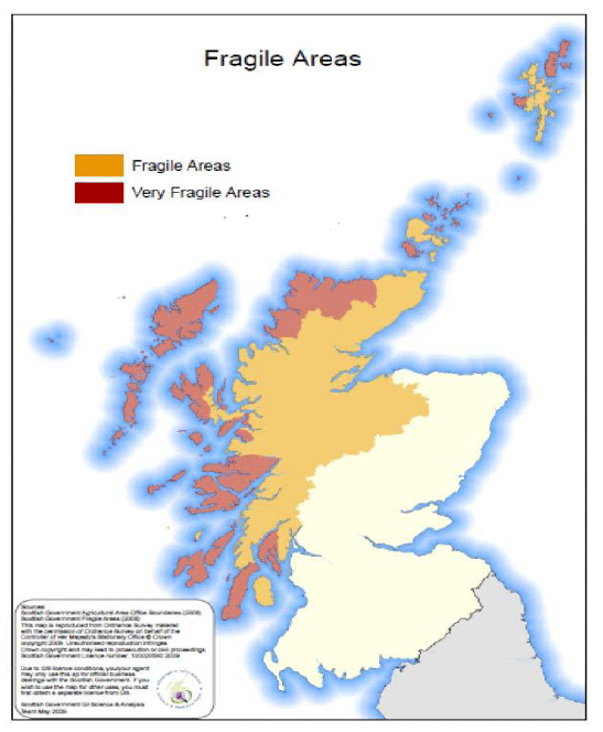 Figure 9. Highlands and Islands Enterprise Fragile Areas