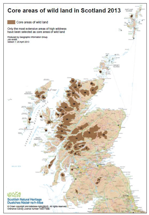 Figure 20. Core Areas of Wild Land in Scotland 2013