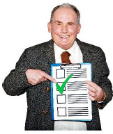 Man holding a checklist