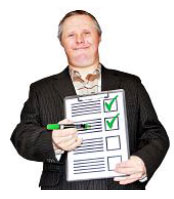 Man holding a checklist