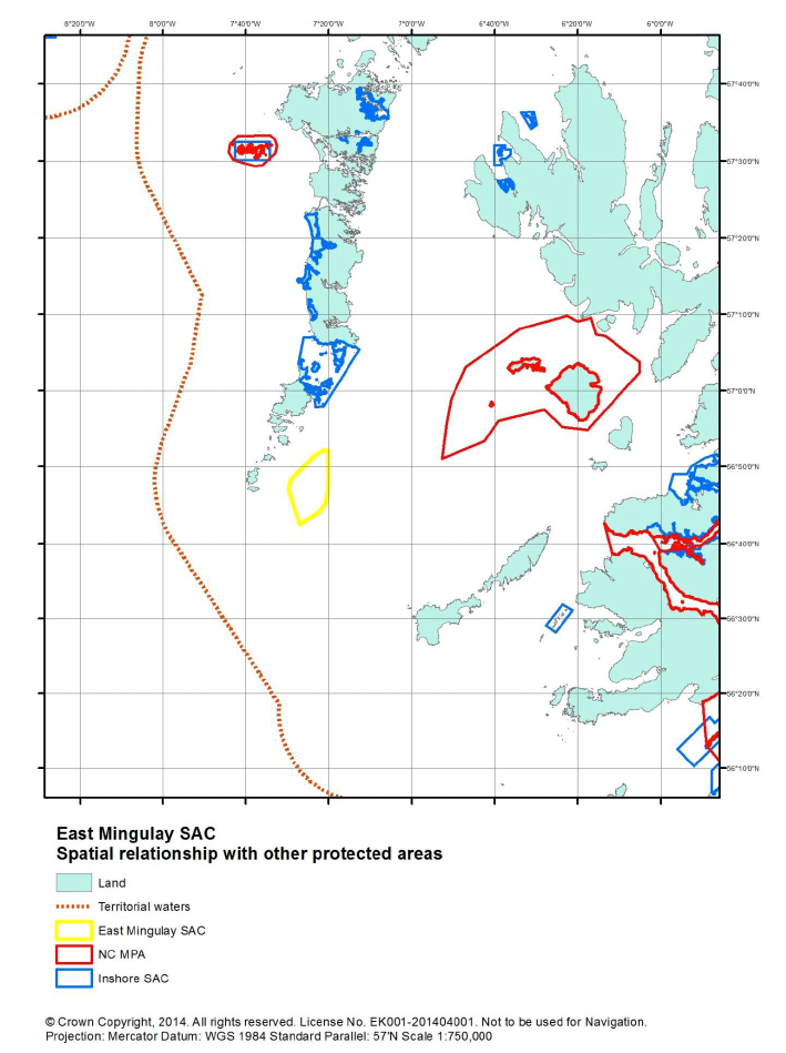 Figure A1: East Mingulay SAC in context with other protected areas