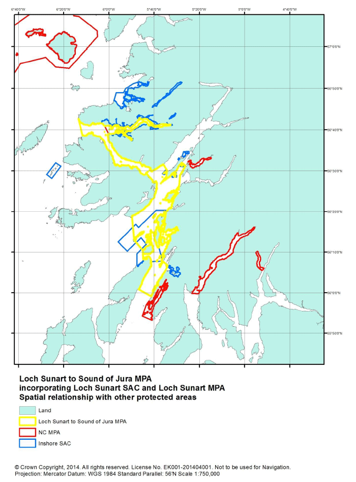 Figure D1 - Loch Sunart to Sound of Jura with other nearby protected areas