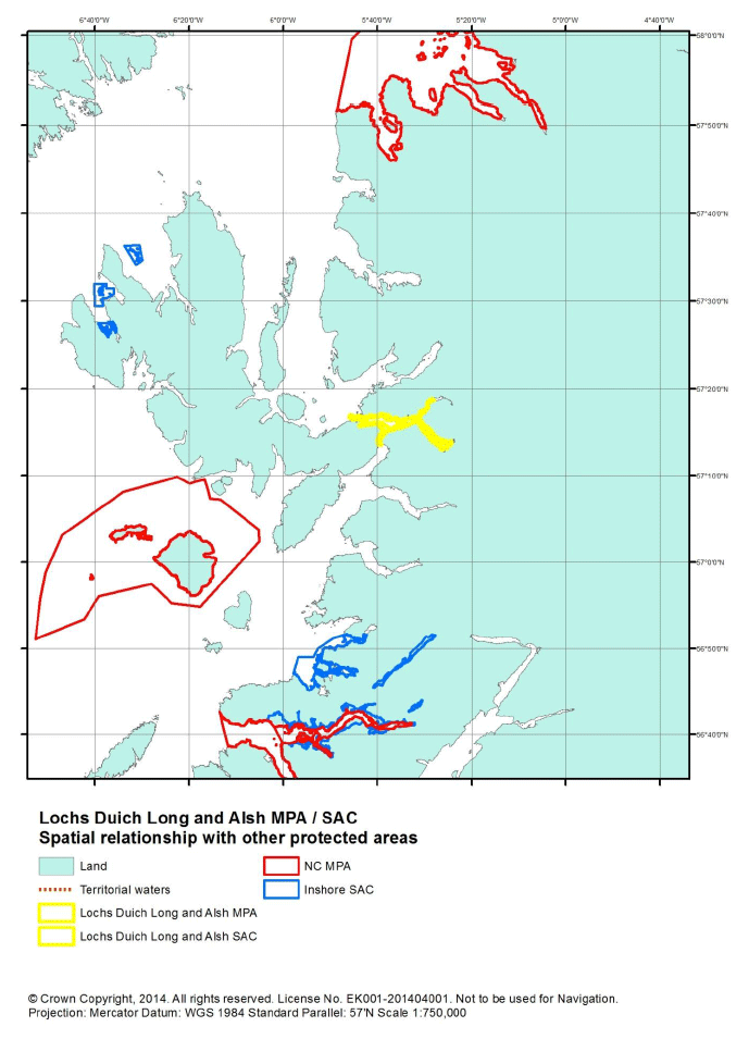 Figure F1: Lochs Duich Long & Alsh SAC / MPA with other protected areas