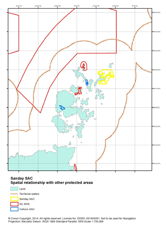 Figure J1: Sanday SAC in context with other protected areas