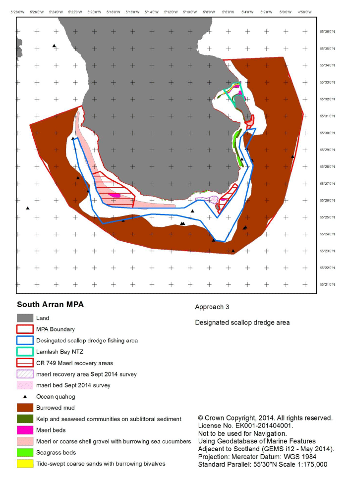 Figure L7: Approach 3 - Designated scallop dredge fishing area
