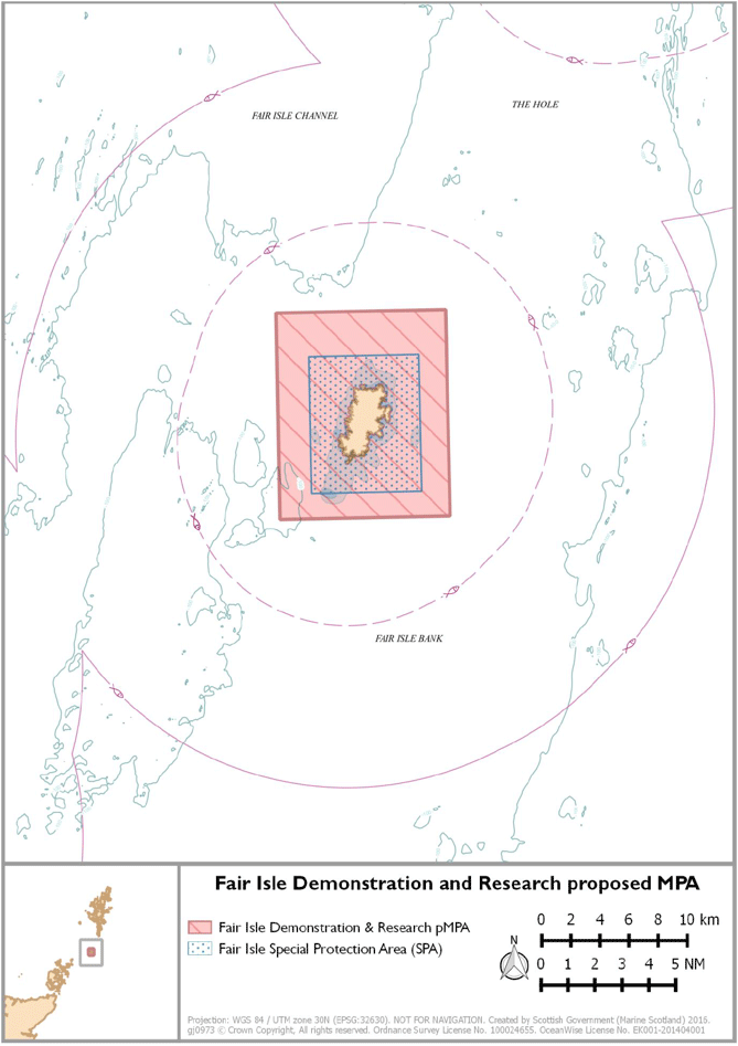 Figure 1 - Map of Fair Isle Demonstration and Research Proposal
