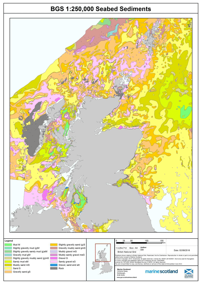 Figure 15: Seabed Sediments in Scottish Coastal and Inshore Waters