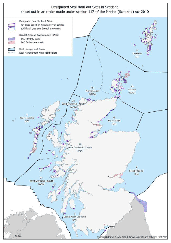 Figure 19: Location of designated seal haul-out sites.