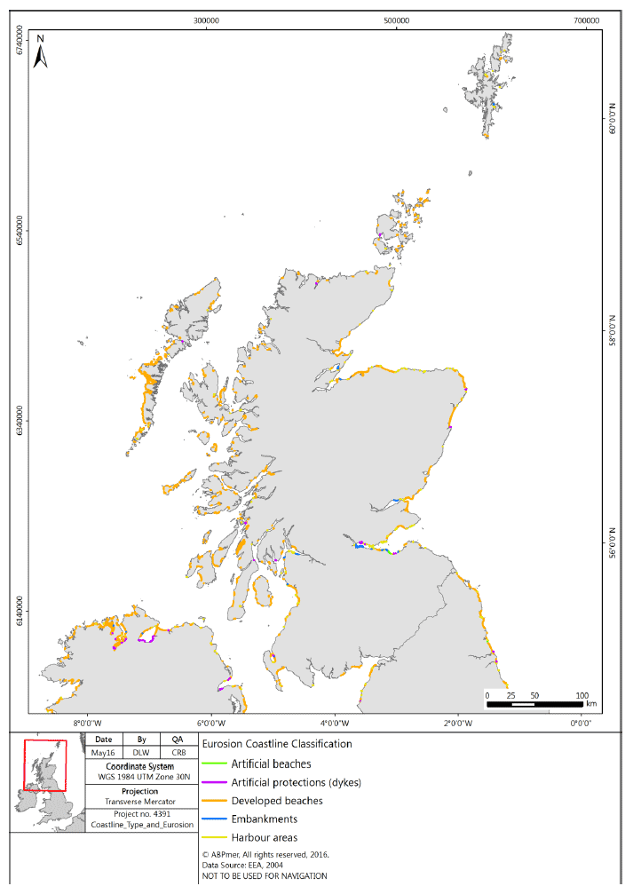 Figure 25: Location of coastal defences