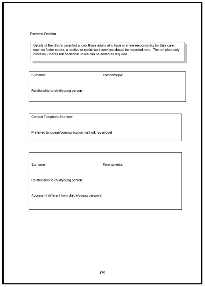 Co-ordinated support plan template