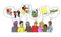 A group of people taking part in discussion